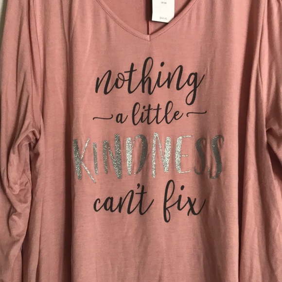 Lane Bryant Tops - NEW kindness graphic Lane Bryant sharkbite top